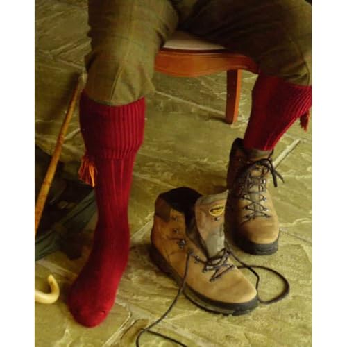 Walker and Hawkes Men’s Merino Wool Scarba Shooting Socks w/Garter Ties3