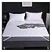 Matratzenbezug Einzelbett/Doppelbetten/Hotel-Matratzentopper Atmungsaktiv/weiche/Komfort-Matress Topper Für 4 Ecken Gummi/Abnehmbarem/Baumwolle-Matratzenschoner Verdickt/Schlafsofa,White-150×200cm