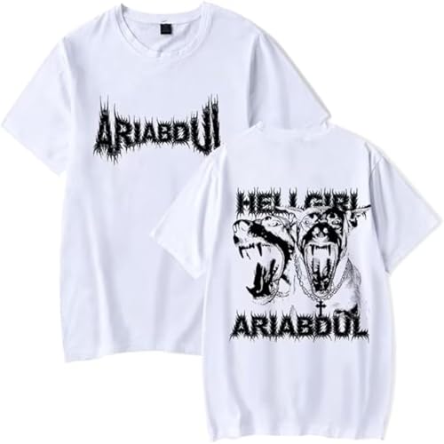 GEPLUM ARI Singer AB-dul Camiseta Estampada Casual Hip Hop Manga Corta Top De Verano Ropa Oversize para Mujer Y Hombre XXS-4XL-White||3X_l