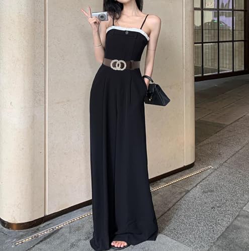 COTIM COYIN Women's Rhinestone circle Buckle Belt, Skinny Leather Belts for Jeans Dress Pants3