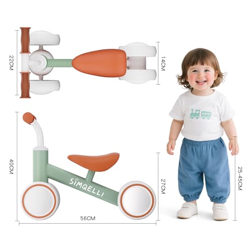 Bicicleta de equilibrio para niños de 1 año con 4 ruedas estables 2