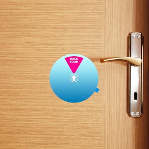 Image of Privacy Door Sign, Do Not Disturb /Come in Welcome /Out of Office /in a Meeting /Back Soon /Working Remotely Sign, That Lets Others Know Whether You're Available Or Not For Office (6inch,Blue)