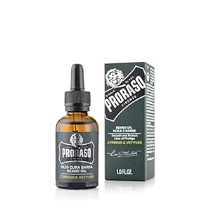 Proraso Beard Oil, Cypress & Vetyver, 30 ml, Bartöl mit frischem Zitrus-Duft, Bart Weichmacher pflegt Haut & Haar und schützt das Barthaar, Made in Italy