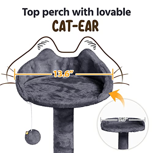 Yaheetech 54in Cat Tree Tower Condo Furniture Scratch Post for Kittens Pet House Play - Image 7