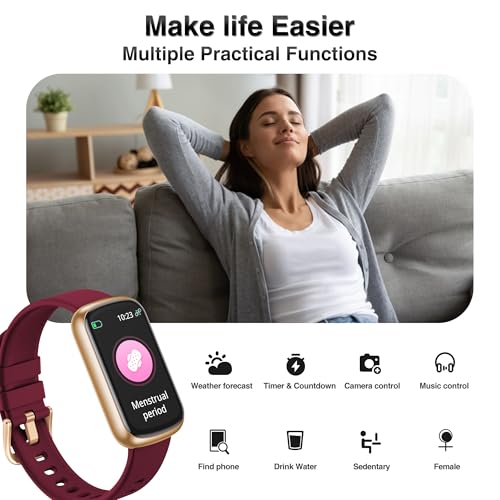 Image of Fitness Tracker, Smart Watches for Women Men with 24 /7 Heart Rate /Blood Pressure /Blood Oxygen Monitor, Sleep Tracker, Calories&Step Counter, IP68 Waterproof Health Activity Trackers for Android&iPhone