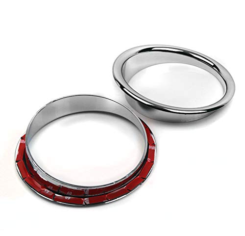 ZMAUTOPARTS Front Bumper Driving Fog Light Ring Bezels Covers Trim Molding Chrome Compatible with 2003-2009 Hummer H2