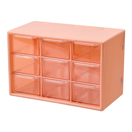 NiceLand Contenitore Portaoggetti con 9 Scomparti Scatola di Immagazzinaggio di Classificazione in Plastica a Scomparti Cassetta Attrezzi Scatola Organizer per Perline, Gioielli, Attrezzi, Viti