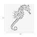 CODOHI 5 Mixed Media Sea Creatures Animals Stencils Set - Starfish, Conch, Seahorse, Coral, Shell Designs, 5.1x5.1