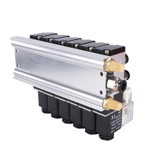 Électrovanne pneumatique 4V210-08 24V DC avec embase 5 stations et raccords 8mm