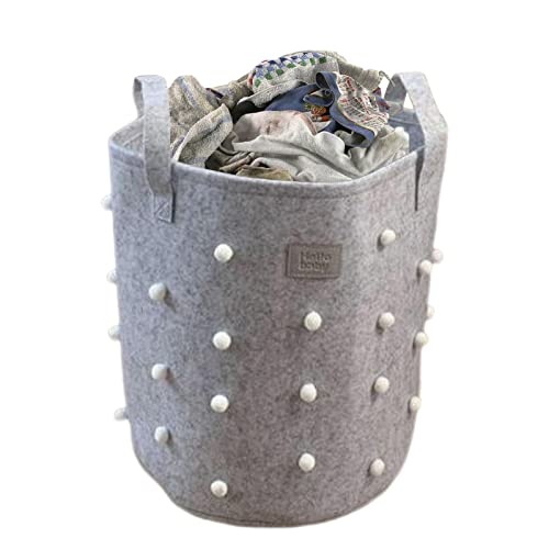 roupa suja | lavanderia do bebê com alças para berçário - cesto para roupas e brinquedos no quarto,