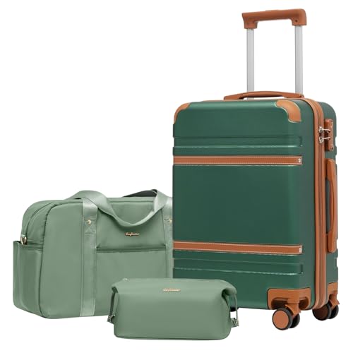 LONG VACATION Carry On Luggage Set 3 Piece, 20 Inch