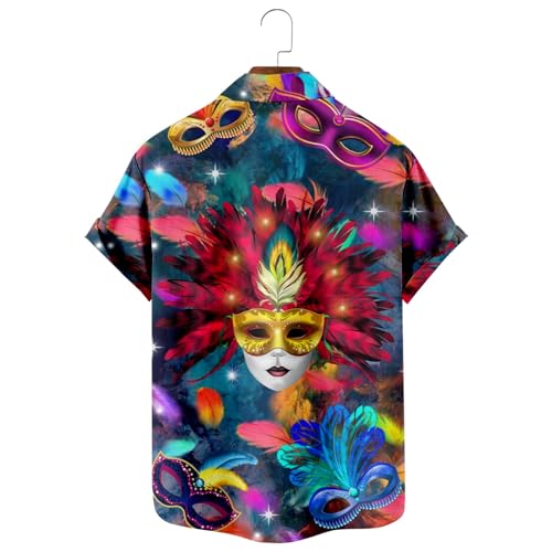 2025 Outfit Print Short Sleeves Front Buttons Men Shirt Casual Trendy Tops for Men 20252