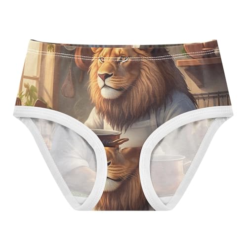 Lion Chefs Funny Cute Cute Panties Girl Toddler Underwear Custom Cotton Fun Underpants Briefs 2t