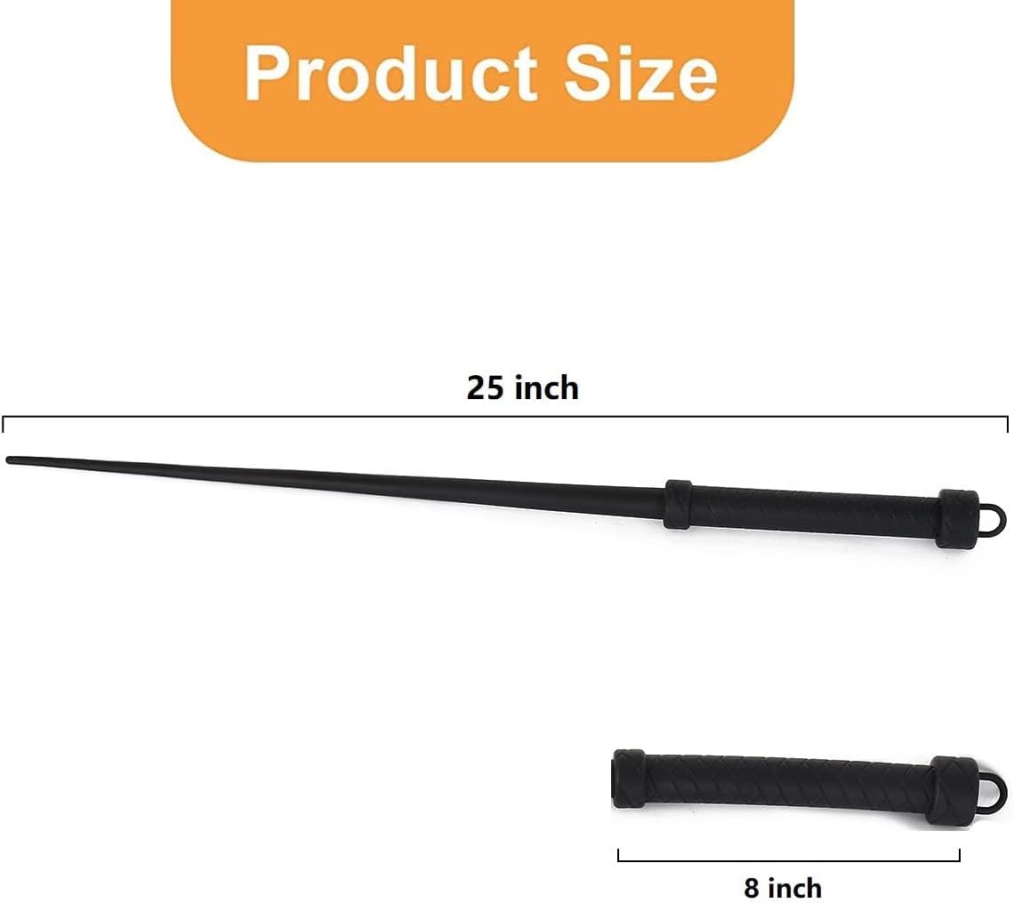 BDSM Leather Whip 25 Inch, Bondage Spanking Paddle & Crop Sex Toys for Couples, Adult Fetish S&M Discipline Slapper with Braided Grip Handle, Black