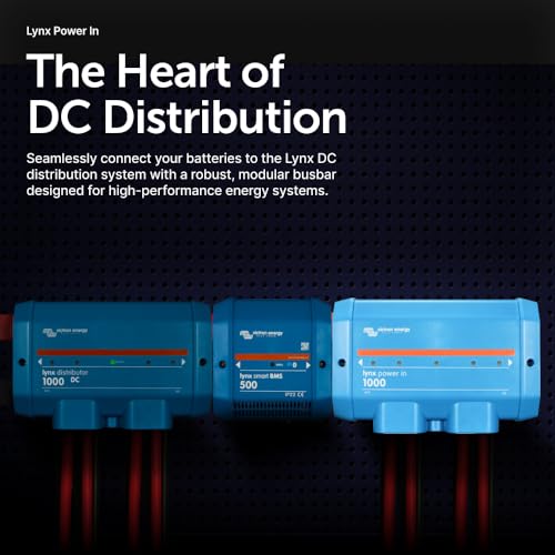 Image of Victron Energy Lynx Power in Battery Connector Modular M8 DC Bus Bar | with 4 Connections, for Batteries, Loads, or Chargers, Supports Cables up to 22mm, Part of Lynx Distribution System