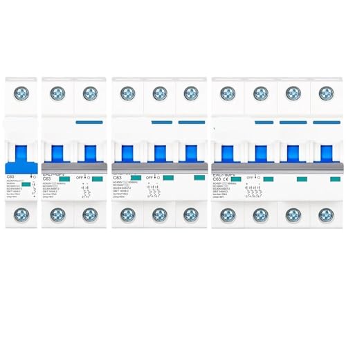1P 2P 3P 4P DC 1000V AC 240V 400V MCB Solar PV Circuit Breaker Overload Protection Short Circuit Protection Switch Photovoltaic(3P,50A)