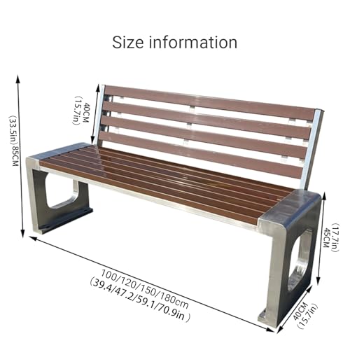 Banc de jardin en bois robuste de qualité supérieure toutes saisons