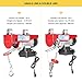 Electric Hoist 850LB with Wireless Remote, Overhead Crane Winch for Factories & Warehouses, 120v Industrial Lifting System with Safety Brake & Lifting Slings