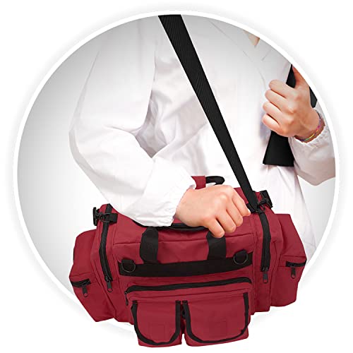 Asa Techmed First Aid Responder Ems Emergency Medical Trauma Bag Deluxe, Red #TOP7