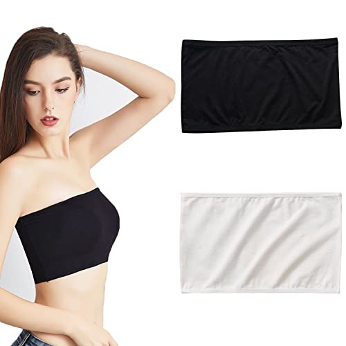 [Doyime] チューブトップ ブラトップ【2枚セット】 ノンワイヤーブラ 下着 魅せブラ 吸汗通気 縮性 春夏の見えブラ ランジェリー - Doyime - 商品画像