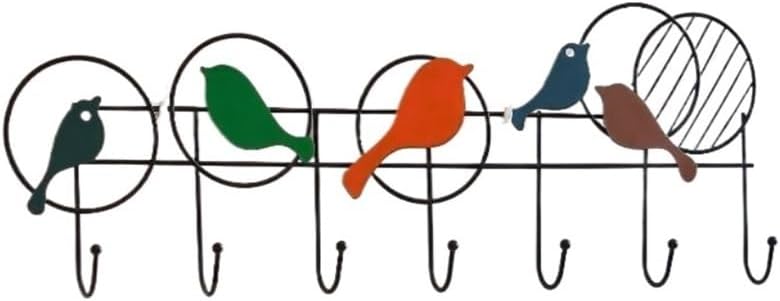 Hat Rack for Wall Wall Mounted Entryway Hooks - Coat Rack, Hat & Key Holder(Black)