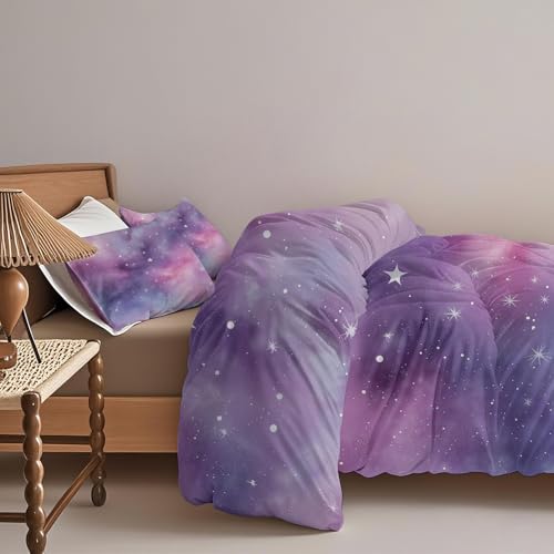 Parure de lit microfibre douce univers et espace finitions soignées avec zip u1