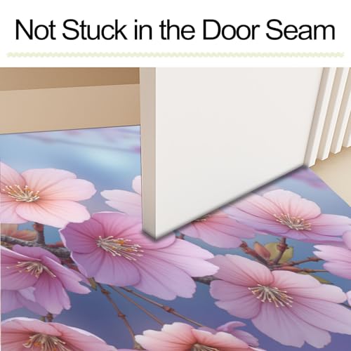 Tapis de bienvenue fleurs de cerisier idée cadeau crémaillère rose