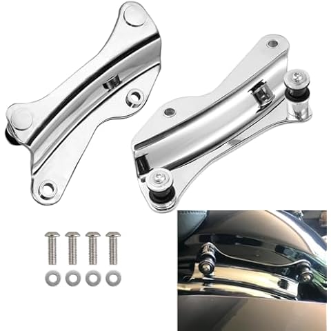 DSISIMO 4 Point Docking Hardware Kit Compatible with for Harley Touring Road Glide Street Glide Electra Glide Road King 2014-2024, Chrome Docking Hardware Kit Replacement for 52300353 Cover