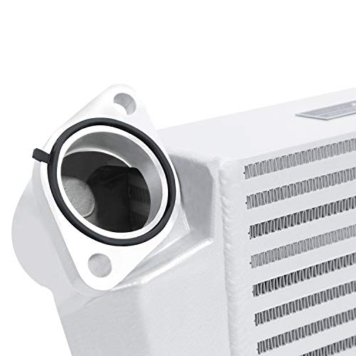 Image of Mishimoto MMTMIC-WRX-08SLBK Top-Mount Intercooler Kit Fits Subaru WRX 2008-2014 Silver Cooler, Black Hose