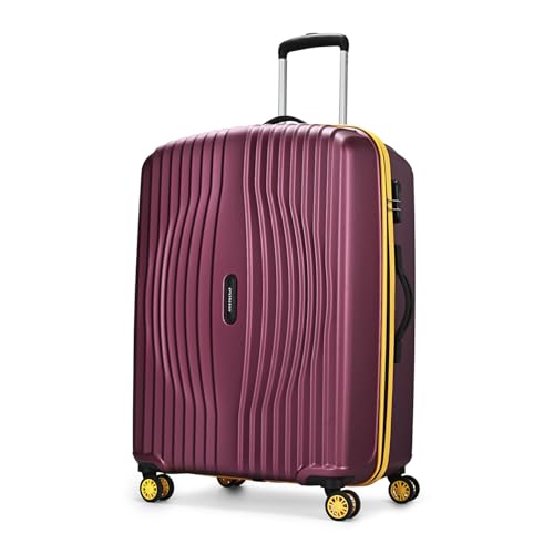 Image of Aristocrat Vortex Plus | Check-in Trolley Bag, 75 Cm, Large Hardside Luggage | 8 Wheels, Combination Lock | Polycarbonate | 3 Year International Warranty | Maroon