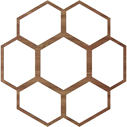 Image of Ekena Millwork 16 inchOD x 5 5 /8 inchID x 3 /8 inchT Florin Wood Fretwork Pierced Ceiling Medallion, Walnut