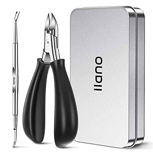 Thick Toenail Clippers, llano Toe Nail Clippers for Seniors Thick Nails, Professional Heavy Duty Ingrown Nail Clippers, Large Podiatrist Medical-Grade Stainless Steel Toe Clippers for Men and Women