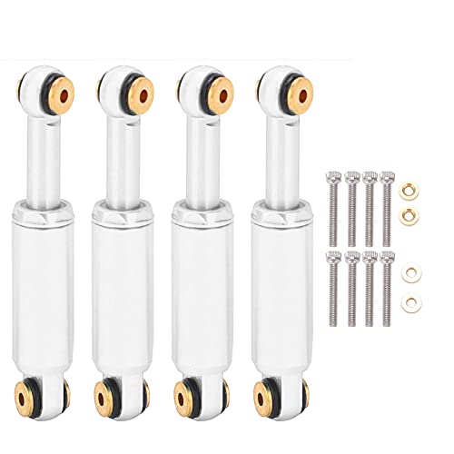 RC Car Shock Absorber, RC Upgrade Parts Metal Oil Shock Absorber Damper for SCX24 90081 1/24 RC Crawler Car(Silver)