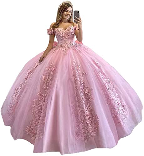 Loyeloy Black Puffy Quinceanera Dresses for Teens Long Off Shoulder Beaded Lace Ball Gowns Quinceanera Dresses Sweet 15 16 Party Gowns Black 06