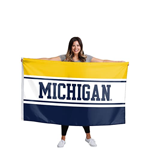 Drapeau Michigan Wolverines 91x152 cm double face horizontal pour supporter NCAA - 4