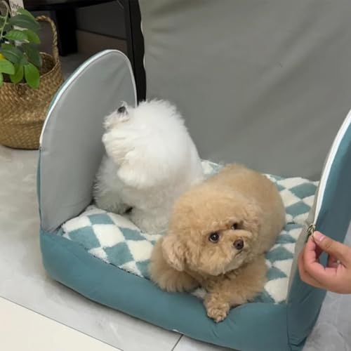 Cozy Dog House Bed Gemütliches Hundehaus Cozy House Dog Bed hundehöhle Indoor höhle Hund Hunde höhlenbett hundehaus für drinnen (grün,XXL)