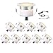 FVTLED Low Voltage LED Deck Lighting Kit Stainless Steel Waterproof Outdoor Landscape Garden Yard Patio Step Decoration Lamps LED In-ground Lights, Pack of 10(Warm White)