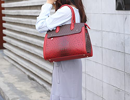 MKF Crossbody Satchel Bags for Women – PU Leather Shoulder Pocketbook Handbag – Lady Top Handle Tote Purse4