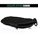 MoKo Eyeglass Soft Case, Zippered Neoprene Sunglasses Pouch with Clip for Men Women - Black