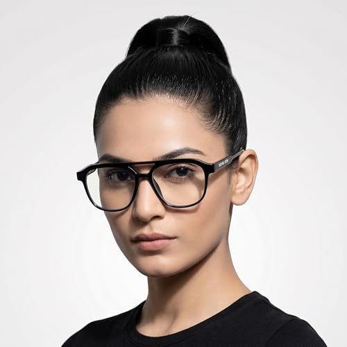 Image of ROYAL SON Blue Cut Computer Glasses | Anti Glare & Blocks Harmful Rays | UV Protected | Full Rim | Square | Men & Women | Small | SF-RS9090
