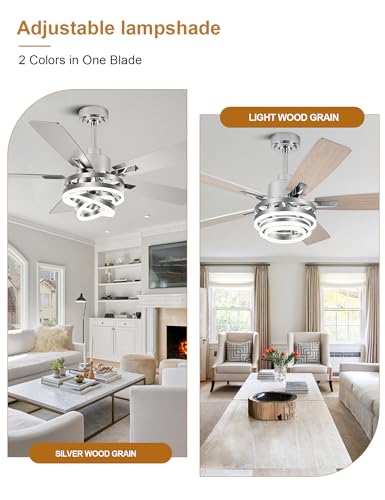 Image of 52 inch Modern Chandelier Fandelier Ceiling Fan with Light
