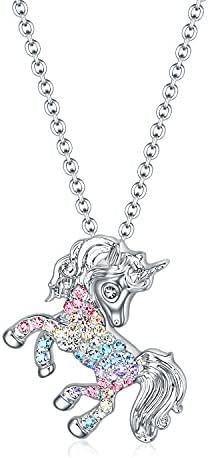 Unicorns Necklace Gifts for Girls,Rainbow Unicorn Necklaces Jewel...