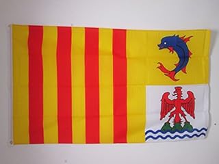 AZ FLAG Flaga Prowansji Alpy-Lazurowe Wybrzeże 90x60cm - Flaga Prowansalska - Francja 60 x 90 cm - Flagi