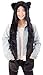 Simplicity ultifunction Animal Hats as Earmuffs, Scarf, Gloves, Black Cat,One Size