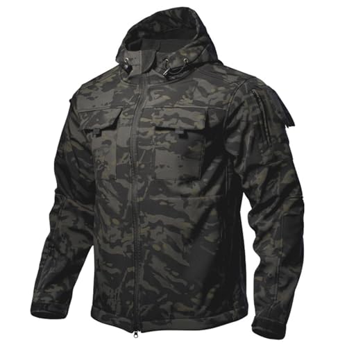 Ropa Militar Chaqueta Softshell Chaqueta Táctica Hombre Men Hiking Jacket Deportivo de Esqui Casaca de Invierno para Homem Abrigo Frio Extremo Hombre Multicolor L