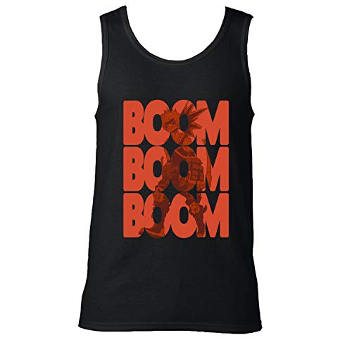 indokyeyqaz Men's Boom Boom Boom Cool Funny Graphic Tank Top Shirts Unisex Workout Sleeveless Tees Black L