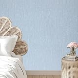 Tarwanear Plain Blue Wallpaper for Bedroom Thick Light Blue Bedroom Wallpaper Stripe Textured No Match Wall Paper with Scattered Spots for Adults Kids Teenager Room Feature Wall