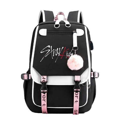KASENFASHION Mochila escolar con compartimento para portátil y mucho espacio de almacenamiento, artículo para fans de Harajuku para hombre y mujer, ideal para la escuela y el tiempo libre