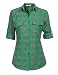 Zeagoo Women's Roll Up Sleeve Casual Loose Boyfriend Plaid Button Down Shirt (Large, Gray)