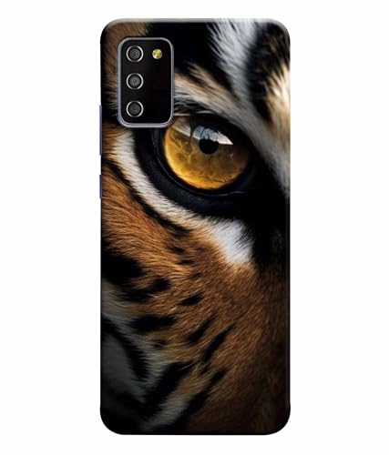 Image of Printed Hard Back Case Cover & Compatible for Samsung Galaxy M02S / Samsung Galaxy F02S | Tiger Faces Art (Multicolor) - D1205